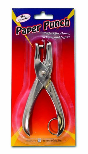 Pencil Grip The Classics 1 Hole Manual Punch, Metal, Silver (TPG-156)