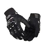 AutokraftZ Black Probiker Protective Full Finger Gloves Anti-Skid Surface Breathable Bike Riding Glove for Motorcycle, Cycling,Climbing Mountaineering,Hiking (Medium, 1 Pair)