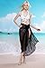 Ypser Women's Chiffon Swimwear Bikini Cover Ups Sarong Swimsuit Wrap Beach Maxi Skirt