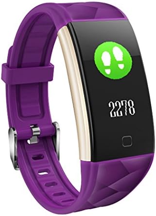 Smart Watch Waterproof Bracelet Colorful Screen with Heart Rate and Blood Pressure Monitoring Montre Intelligent Sleep Monitor Sport Pedometer Activity Tracker for Android iPhone (Purple)