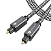 Digital Optical Audio Cable (10 Feet) - [Flawless Audio, Secure Connection] iVanky Slim Braided Digital Audio Optical Cord/Toslink Cable for Sound Bar, TV, PS4, Xbox, Samsung, Vizio - CL3 Rated, Grey primary
