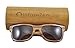 Zebra Wood Sunglasses, Wooden Sun Glasses for Men & Women, Trendy Unisex Shades (with Tea Colored Lenses)