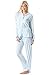 Casual Nights Women's Long Sleeve Notch Collar Dot Print Pajama Set