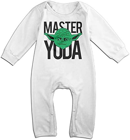 Dadada Baby's Master Yoda Long Sleeve Romper Bodysuit 18 Months