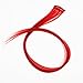 SWACC 12 Pcs Multi-Colors Party Highlights Clip on in Hair Extensions Colored Hair Streak Synthetic Hairpieces (22-Inch Straight, 6 Pcs Hot Pink + 6 Pcs Red)thumb 3