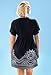 swimsuitsforall Women's Plus Size Silver Foil Kimono Dress 22 / 24 Black