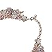 Holylove Light Pink Crystal Statement Necklace Women Jewelry with Gift Box