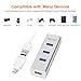 USB C Hub, WEme Portable 4 Port USB 3.0 Hub with Type C Adapter Converter, 2 in 1 USB Data Hub Compatible with Mac, iMac, MacBook Air, Surface Pro and Other Type C Devices, Unibody Aluminum