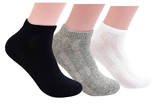 Spikerking Men's Summer Solid Color Socks Crew Cotton Socks 3 Pack,3 Pack-3 Color