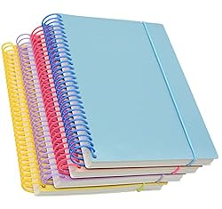 Large Spiral Notebook With Bandage, 4 Pcs 10.2 Inch