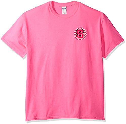 NCAA North Carolina State Wolfpack Chevron Short Sleeve, Large, Safety Pink