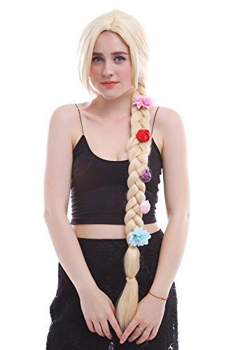Nuoqi Womens Long Braids Hairs Wig Anime Cosplay Costume Wigs