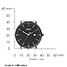 BUREI® Unisex Ultra-thin Elegant Date Quartz Watch with Black Calfskin Leather Band, Black Dial