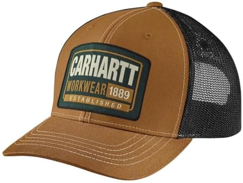 Carhartt Men's Rugged Flex Canvas Mesh-Back 1889 Patch Cap