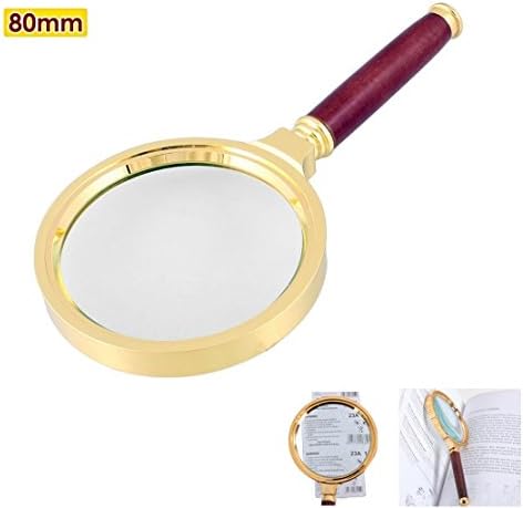 Ninewell Handheld Magnifier Classic Reading Magnifying Glass Lens 10X for Father Mother Elder