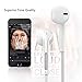 Earbuds, BYZ Wired Earphones in-Ear Headphones with Microphone Tangle Free Flat Cable for Running Workout Jogging Whitethumb 4
