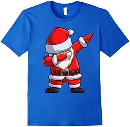 Mens Dabbing Santa T Shirt Claus Christmas Funny Dab X-mas Gifts Medium Royal Blue