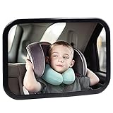 Baby Back Seat Car Mirror View Rear Facing by Hippih, No Headrest Expanded View
