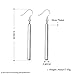 Minimalist 925 Sterling Silver Plated Long Bar Dangle Drop Earrings for Women Elegant Dangling Hypoallergenic