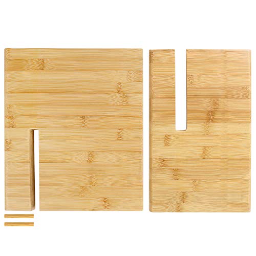 Bamboo Magnetic Knife Block, Magnetic Knife Holder, Knife Rack with Double Side Strong Magnetic for Knife Organize and Storage