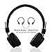 Wired Kids Headphones with Microphone and Music Sharing, Foldable Lightweight Adjustable Stereo Headset for Cellphones Smartphones iPhone iPod Laptop Computer and More by Termichy (Black)