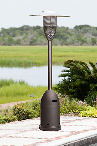 Golden Flame 46,000 BTU [XL-Series-Deluxe] Hammered Mocha/Bronze Patio Heater with Wheels (Propane)