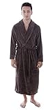 Livingston Men & Women's Soft Plush Warm Fleece Bathrobe