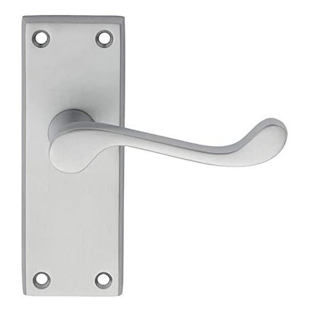 Carlisle Brass CBS55 Victorian Door Handle-Scroll, Satin Chrome, 120 x 40 mm