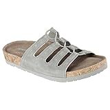Skechers Women's Granola Wrap It Up Slide Sandal, Gray Suede, 7 M US