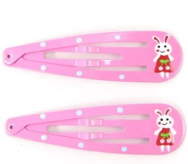 Lovely Easter Bunny &amp; Flower - Hot Pink Bunny - Baby Girl &amp; Toddler Hair Clip / Snap Clip