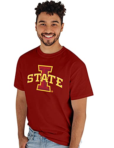 Blue 84 Men's Iowa State Cyclones T Shirt Team Color Icon, Cardinal, Medium