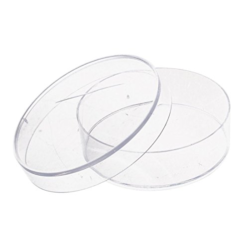 Nrpfell 10 pcs. 35mm x 10mm Sterile Plastic Petri Dishes with Lid for LB Plate Yeast (Transparent Color)
