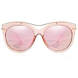 Fashion Women Sunglasses of Polarized, PARZIN Round Novelty Cat Eye Eyewear for Beach, Travel, PZ9827