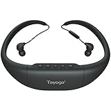 Tayogo wasserdichter Schwimm und Sport Kopfh&ouml;rer - HiFi-Stereo-Sound mit Active Noise Cancellation&nbsp;&ndash;&nbsp;8&nbsp;GB Speicher f&uuml;r Musik, Podcasts, H&ouml;rb&uuml;cher, FM Radio,Schrittz&auml;hler und MP3-Player in Schwarz
