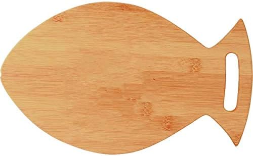 Bamboo Fish Shaped Cutting Chopping Board Personalized | Wooden Chopping Set, Serving Tray, Cheese Board | Pizza Tray | Gift for Christmas, New Year, Housewarming Kitchen
