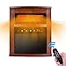 Air Choice 1500W Portable Space Heater with Remote &Timer, Function 3 Modes with Intelligent Programmable Thermostat, Overheat & Tip-Over Shutoff Wood Cabinet, M, Brown