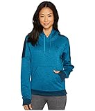 adidas Women's Team Issue Fleece Pullover Hoodie, Mystery Petrol Melange/Petrol Night Melange/Petrol Night, Medium