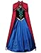 Tinyones Princess Dress Adult Women's Luxury Princess Adult Costume Cosplay Halloween Costume with Cloak (Large) Blue