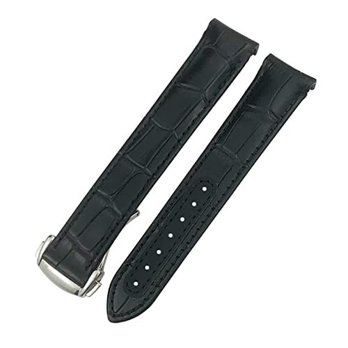 SXWVSDHY For Omega Seamaster Diver 300 AQUA TERRA AT150 Cowhide Strap Genuine Leather Watchband 19mm 20mm 21mm 22mm Curved End Watch Band