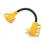 MICTUNING 18" 50M/30F Heavy Duty Dogbone Electrical Adapter with Handle, 125V/3750W