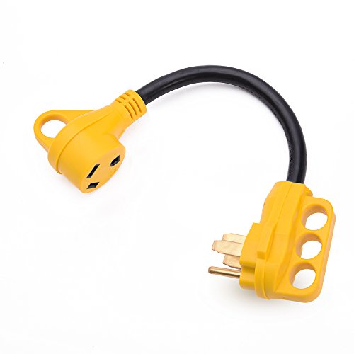 image for MICTUNING 18 Inch 50A Male to 30A Female Heavy Duty Dogbone Electrical