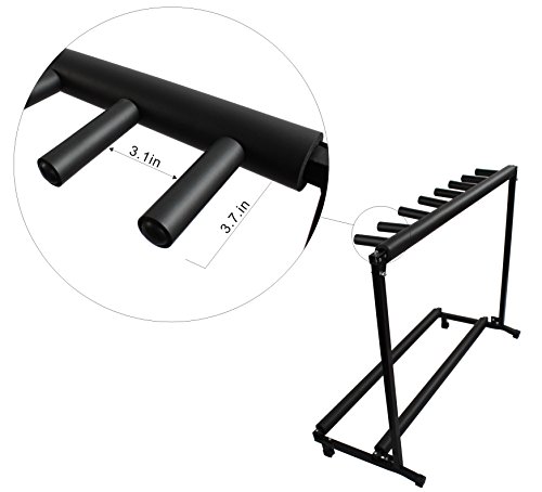YMC Guitar Folding Stand Rack Band Stage Bass Acoustic Guitar 7 Holder - Thumbnail 4