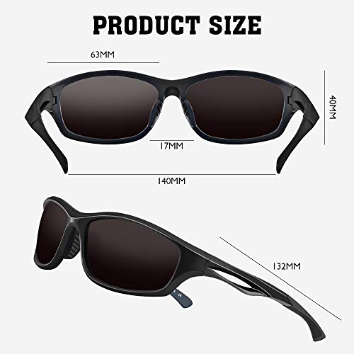 Bloomoak Polarisierte Sonnenbrillen Radsport-Brillen Herren Damen/UV-Schutz/unzerbrechlicher TR90-Rahmen - Geeignet für… – Bild 5