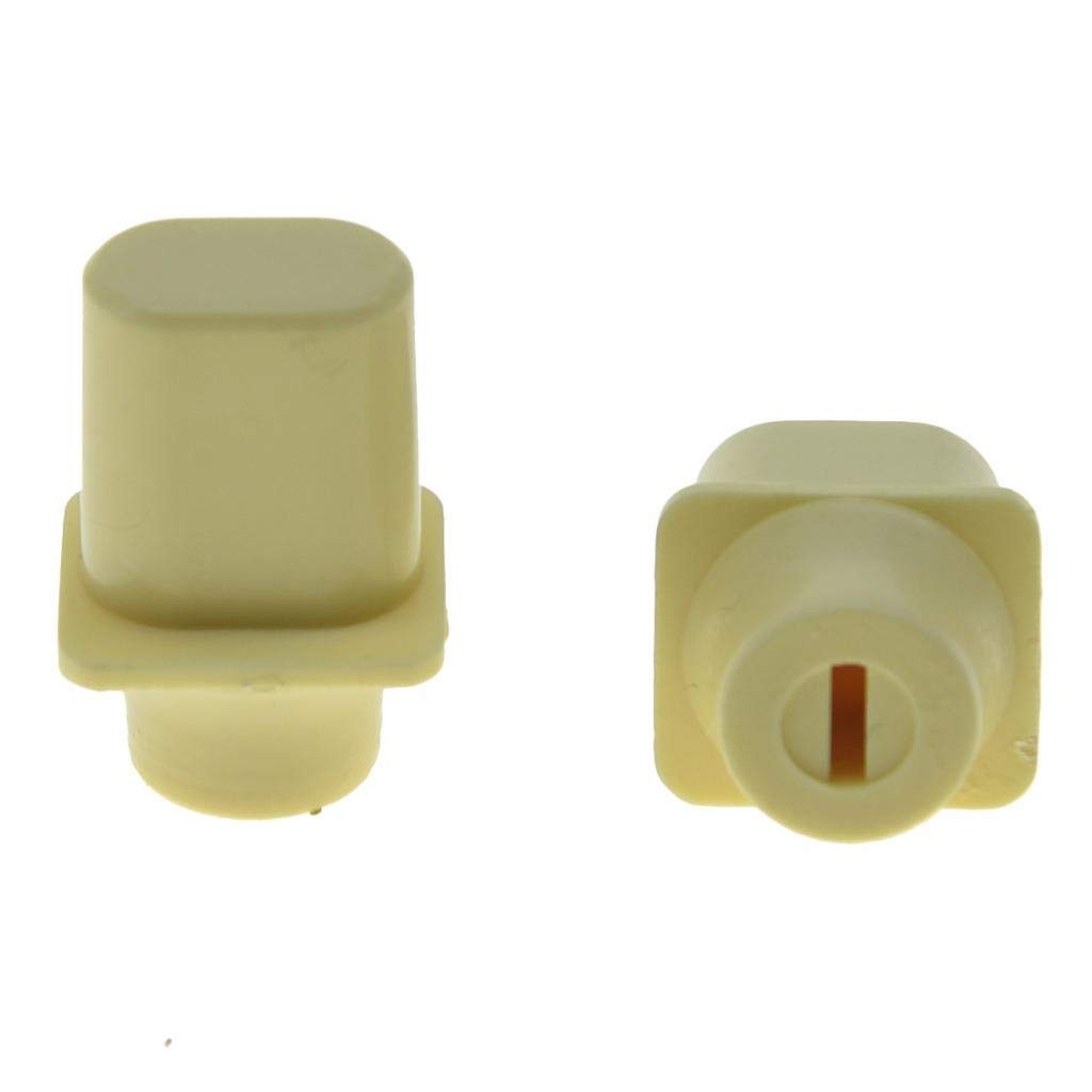 KAISH Pack of 2 Ivory Vintage Top Hat Switch Tip 3 Way or 4 Way Pickup Selector Switch Knobs for USA Tele/Telecaster