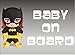 Batgirl Baby on Board / Batman DC Comics / Vinyl Vehicle Kids Decal Graphics Sticker