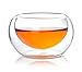 Happy Sales Set of 6 Heat Resistant Double Wall Glass Teacup Sake Cups, Clear