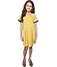 Mrignt Big Girls Short Sleeve Casual Preppy School Style Pleated Dress