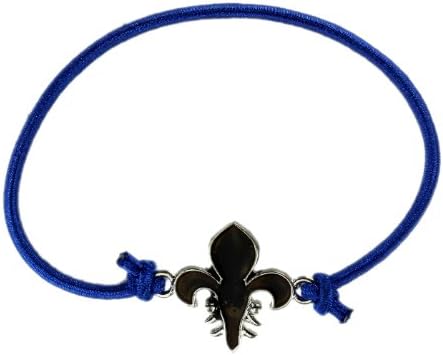 Fleur De Lis Charm Mood Bracelet - Dark Blue Bracelet With Color Changing Mood Fleur De Lis - Fashion Jewelry