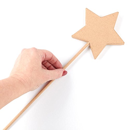Factory Direct Craft Unfinished Paper Mache Star Wands | 6 Wands