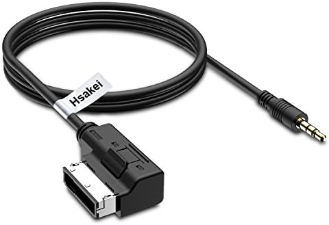 Hsakei Portable Music Interface AMI MMI AUX Adapter Cable 3.5mm Jack Aux-IN MP3 Cable for Audi A3/A4/A5/A6/A8/Q5/Q7/R8/TT,etc.